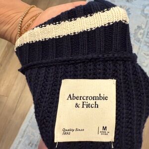 Abercrombie & Fitch Navy Knit with White Accent